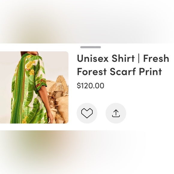 FARM Rio scarf print short sleeve button down - Picture 1 of 3